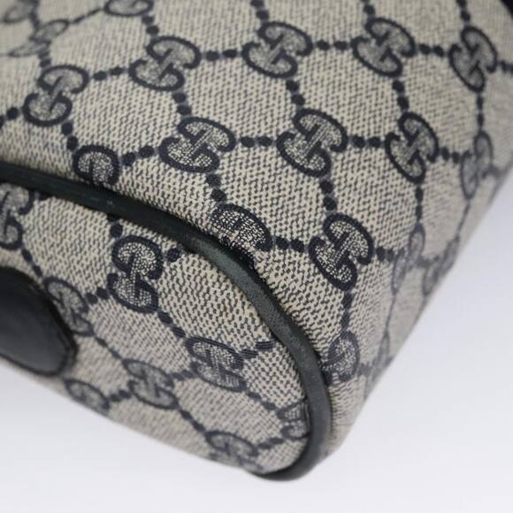 GUCCI GG Supreme Sherry Line Shoulder Bag Pvc Leather Navy Red - Picture 13 of 16